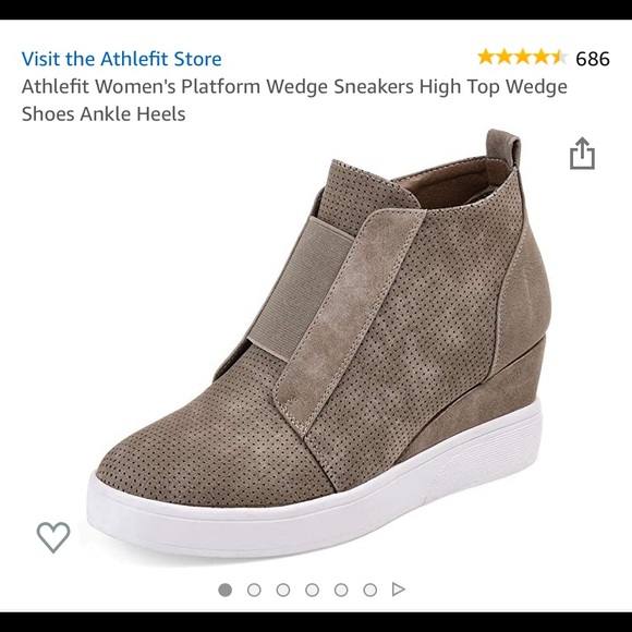 Women’s Platform Wedge Sneaker Booties - Picture 6 of 6